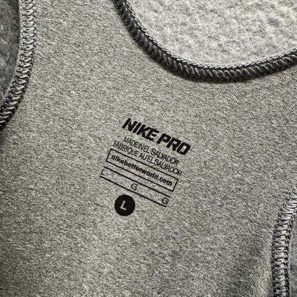 Nike Pro Tank Top Womens Large Gray Dri Fit Competition Base Layer NEW - Picture 2 of 11